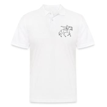 Voltige - Cheval Volti - sport à cheval - Polo Homme - blanc - Devant - Kai (181cm)
