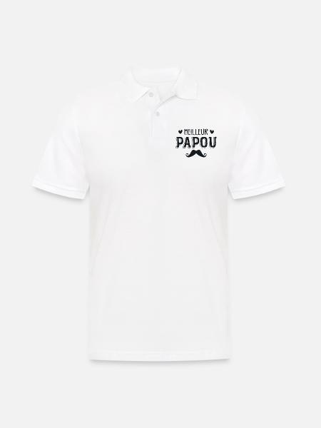 Meilleur PAPOU - Polo Homme - blanc