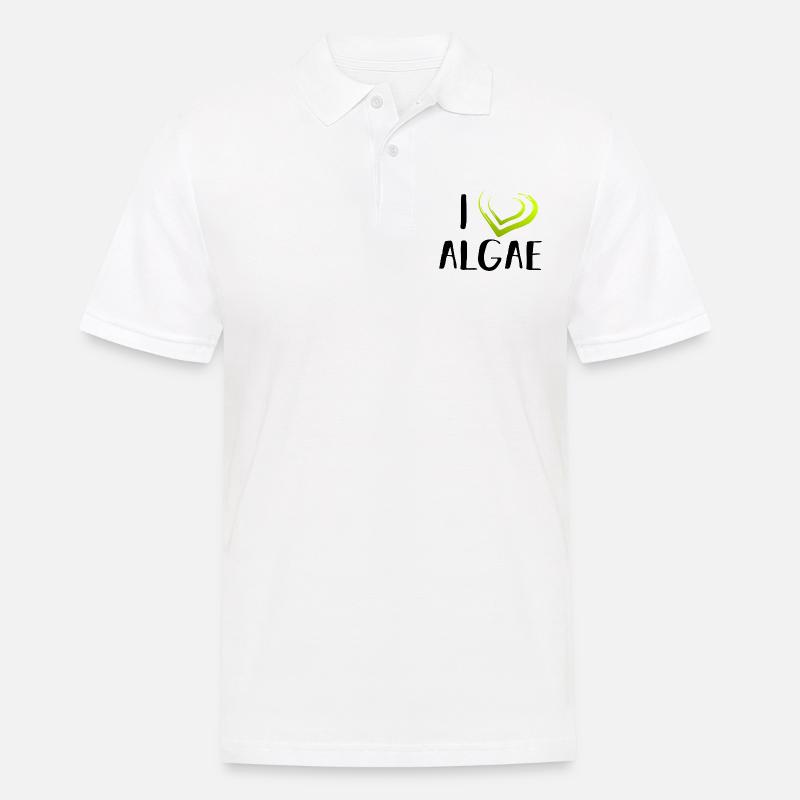I Love Algae - Männer Poloshirt - Weiß