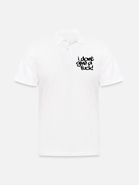 i don't give a fuck - Men's Polo Shirt - white