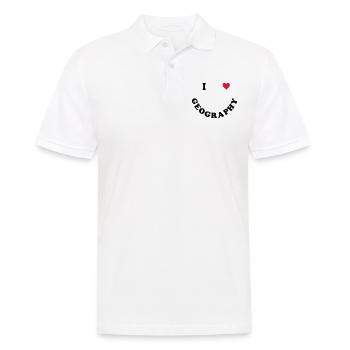 geography - Men's Polo Shirt - white - Front - Kai (181cm)