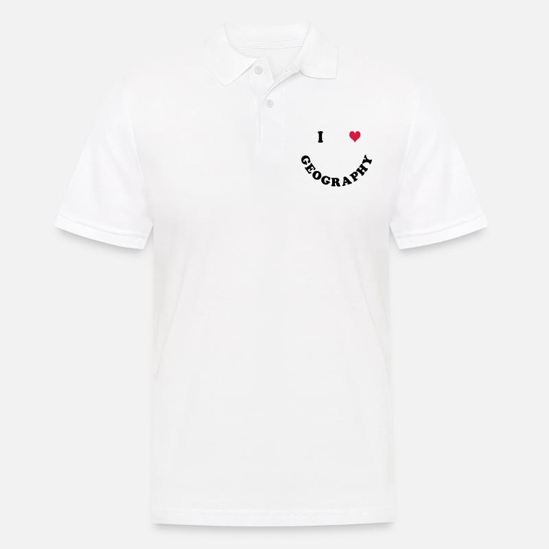 Geographie - Männer Poloshirt - Weiß