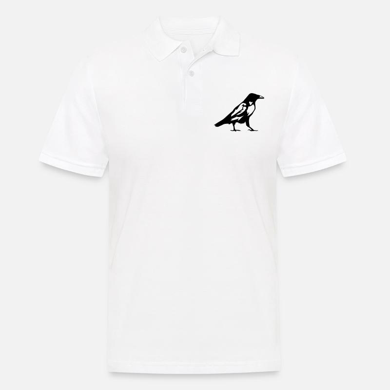 birds raven 1 - Men's Polo Shirt - white