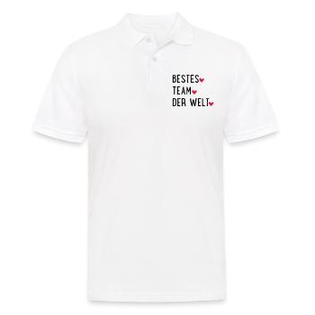 Bestes Team der Welt - Männer Poloshirt - Weiß - Vorne - Kai (181cm)