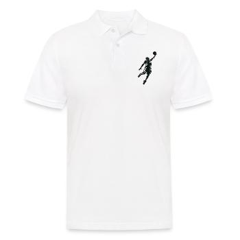 Basketballspieler, der einen Dunk macht - Männer Poloshirt - Weiß - Vorne - Kai (181cm)