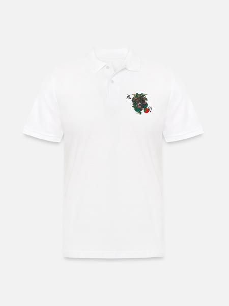 demon kabuto oni dragon - Men's Polo Shirt - white