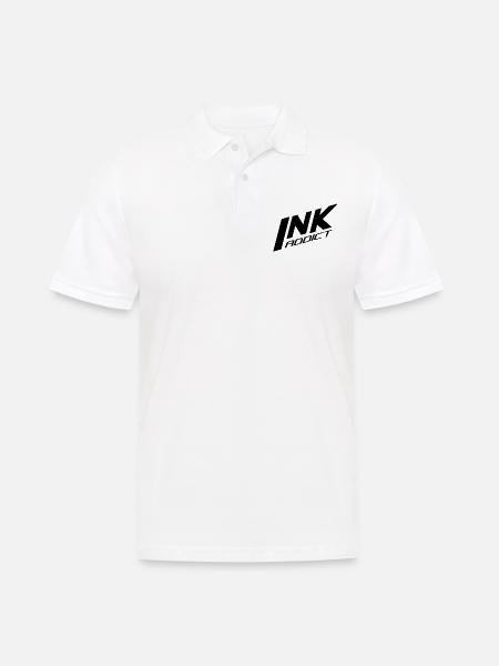 accro à l'encre - Polo Homme - blanc