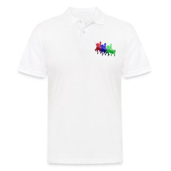 Mittelalterliche Ritter der Farbe - Männer Poloshirt - Weiß - Vorne - Kai (181cm)