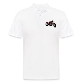 Moto - Polo Homme - blanc - Devant - Kai (181cm)