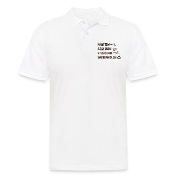 Lackierer Shirt · Anstreicher · Beruf Geschenk - Männer Poloshirt - Weiß - Vorne - Kai (181cm)