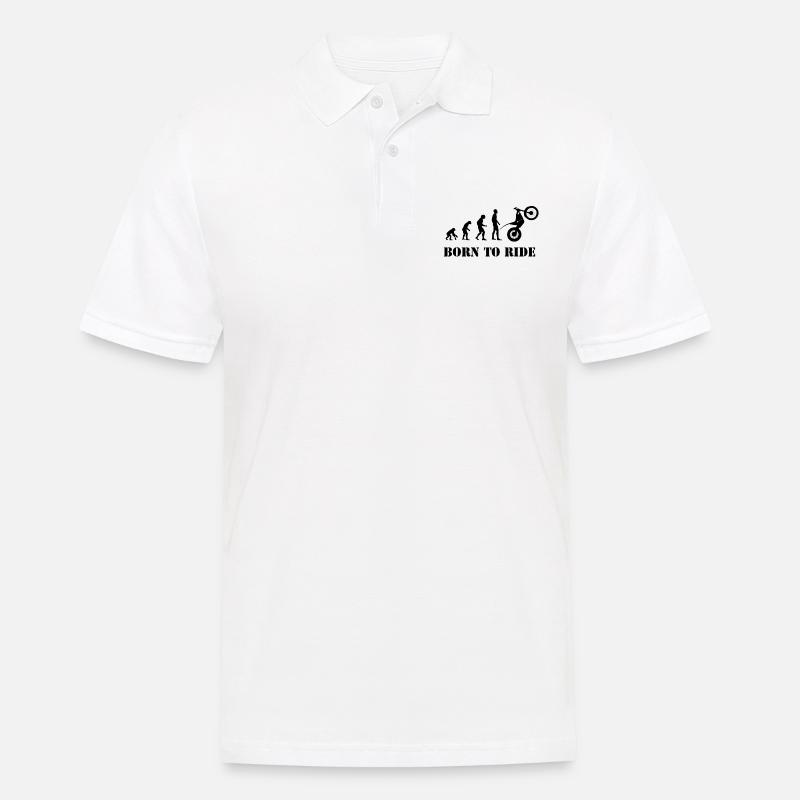 Trial Evolution Né pour rouler - Polo Homme - blanc