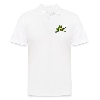 Frog with guitar - Men's Polo Shirt - white - Front - Kai (181cm)