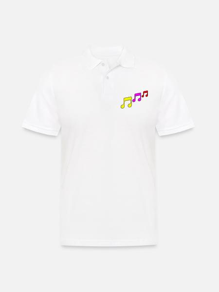 music - Men's Polo Shirt - white