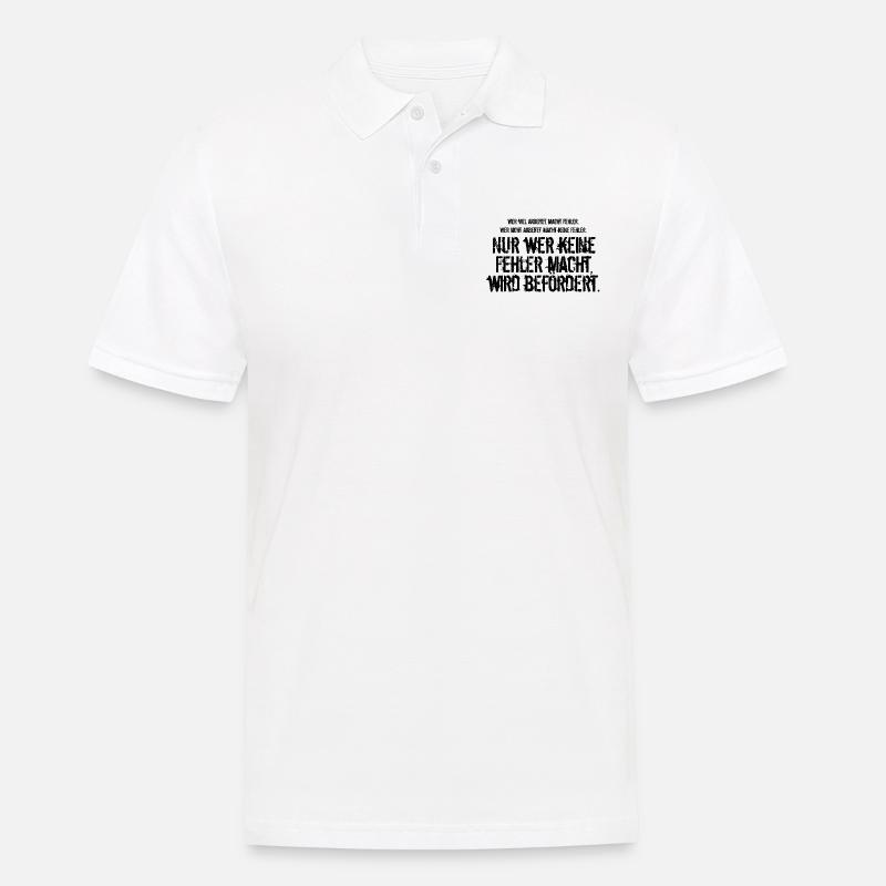Beförderung - Männer Poloshirt - Weiß