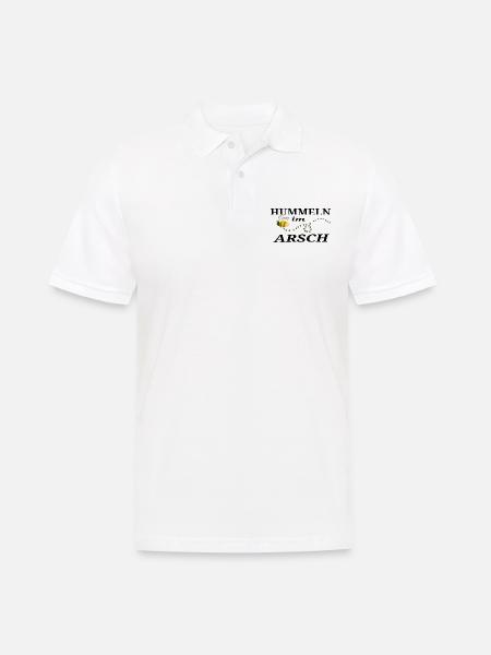 Hummeln im Arsch - Männer Poloshirt - Weiß