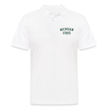 MSU Michigan State University - Männer Poloshirt - Weiß - Vorne - Kai (181cm)