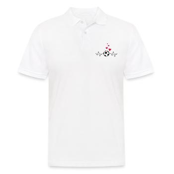 coeur de pouls de football - Polo Homme - blanc - Devant - Kai (181cm)