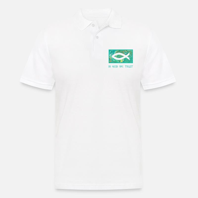 fisch ichthys e 71 - Männer Poloshirt - Weiß