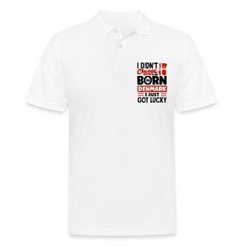 Denmark Danish Denmark Flag I Just Got Lucky - Men's Polo Shirt - white - Front - Kai (181cm)
