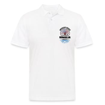 Un Américain élevé avec des racines somaliennes Somalie somalienne - Polo Homme - blanc - Devant - Kai (181cm)