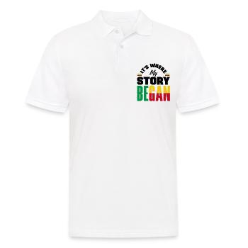 Béninois Bénin Drapeau Béninois Citation - Polo Homme - blanc - Devant - Kai (181cm)