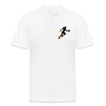 Basketball Player Symbol Basketball Player Woman - Men's Polo Shirt - white - Front - Kai (181cm)