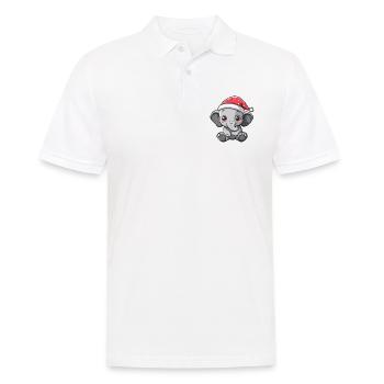 Éléphant Noël Noël - Polo Homme - blanc - Devant - Kai (181cm)