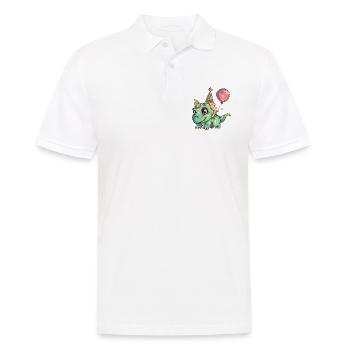 dinosaure tricératops anniversaire bébé - Polo Homme - blanc - Devant - Kai (181cm)