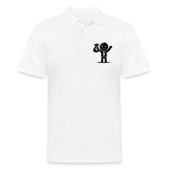 Geld Cash Hustle Geldsack - Männer Poloshirt - Weiß - Vorne - Kai (181cm)