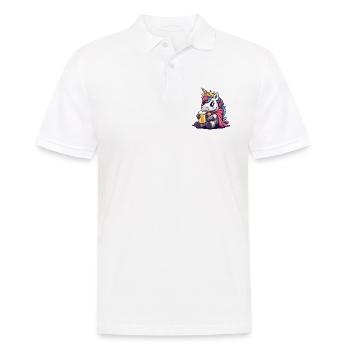 Einhorn Bier Lustig - Männer Poloshirt - Weiß - Vorne - Kai (181cm)