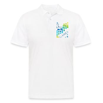 I love games - Männer Poloshirt - Weiß - Vorne - Kai (181cm)