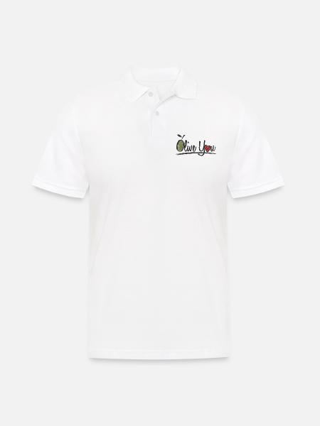 Olive You Gift - Men's Polo Shirt - white