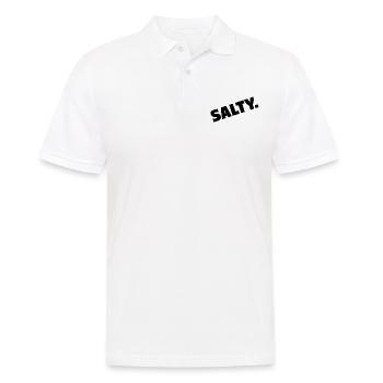 Salzig. - Männer Poloshirt - Weiß - Vorne - Kai (181cm)