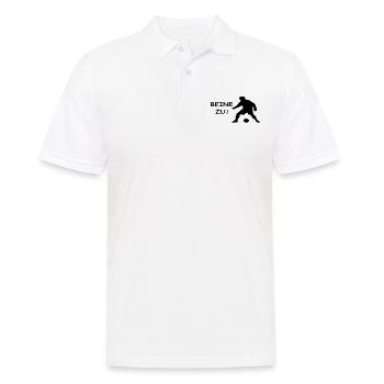 Fußball Tunnel Kicker Spaß Geschenk Verein Team - Männer Poloshirt - Weiß - Vorne - Kai (181cm)