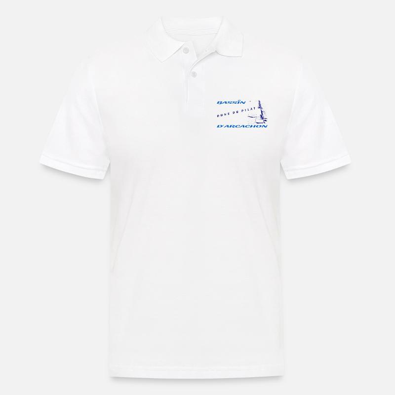 Pilat Dune Treppenhaus - Männer Poloshirt - Weiß