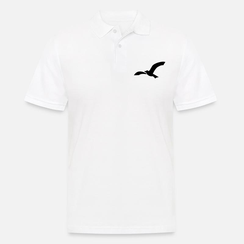 Möwe einfache silhouette - Männer Poloshirt - Weiß