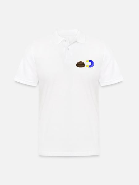shit magnet - Men's Polo Shirt - white