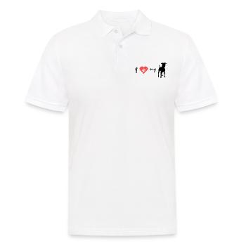 Pinscher - Männer Poloshirt - Weiß - Vorne - Kai (181cm)