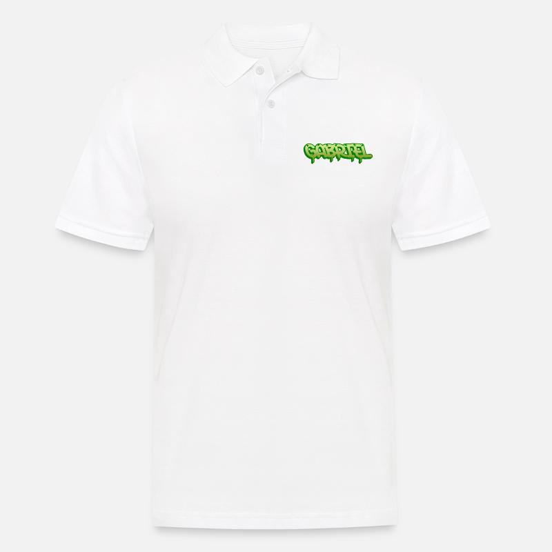 Graffiti name Gabriel - Männer Poloshirt - Weiß