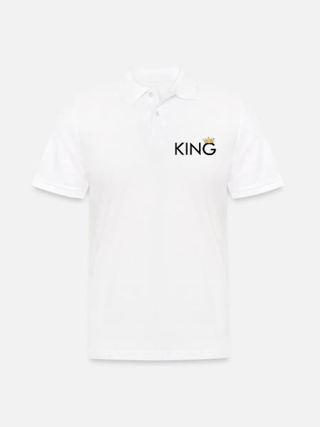 KING with crown - Men's Polo Shirt - white