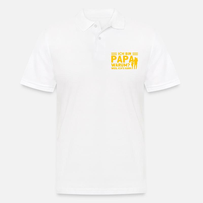 Papa Vater Papas Väter Geschenk - Männer Poloshirt - Weiß