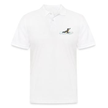 The yoga penguin practices the cobra - Men's Polo Shirt - white - Front - Kai (181cm)