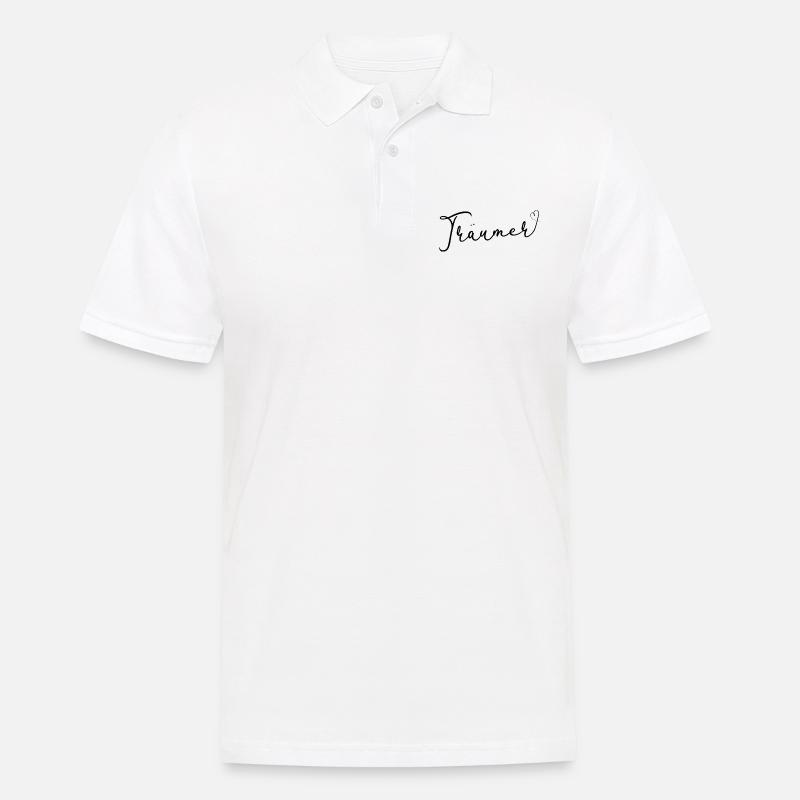 Träumer - Männer Poloshirt - Weiß