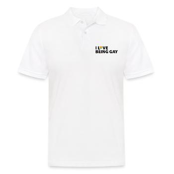 I love being gay | Arc-en-ciel - Polo Homme - blanc - Devant - Kai (181cm)