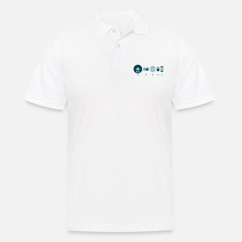 Musikgeschichte - Männer Poloshirt - Weiß