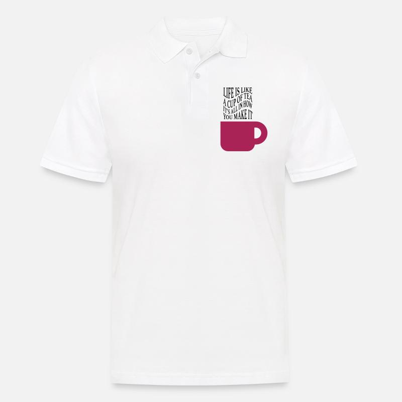 La vie comme le thé - Polo Homme - blanc