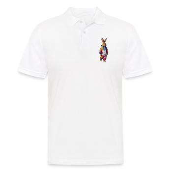 Lapin de Pâques coloré, mignon et mignon pour Pâques - Polo Homme - blanc - Devant - Kai (181cm)