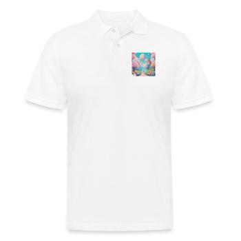 Bunte Königreich-Traumlandschaft - Männer Poloshirt - Weiß - Vorne - Kai (181cm)