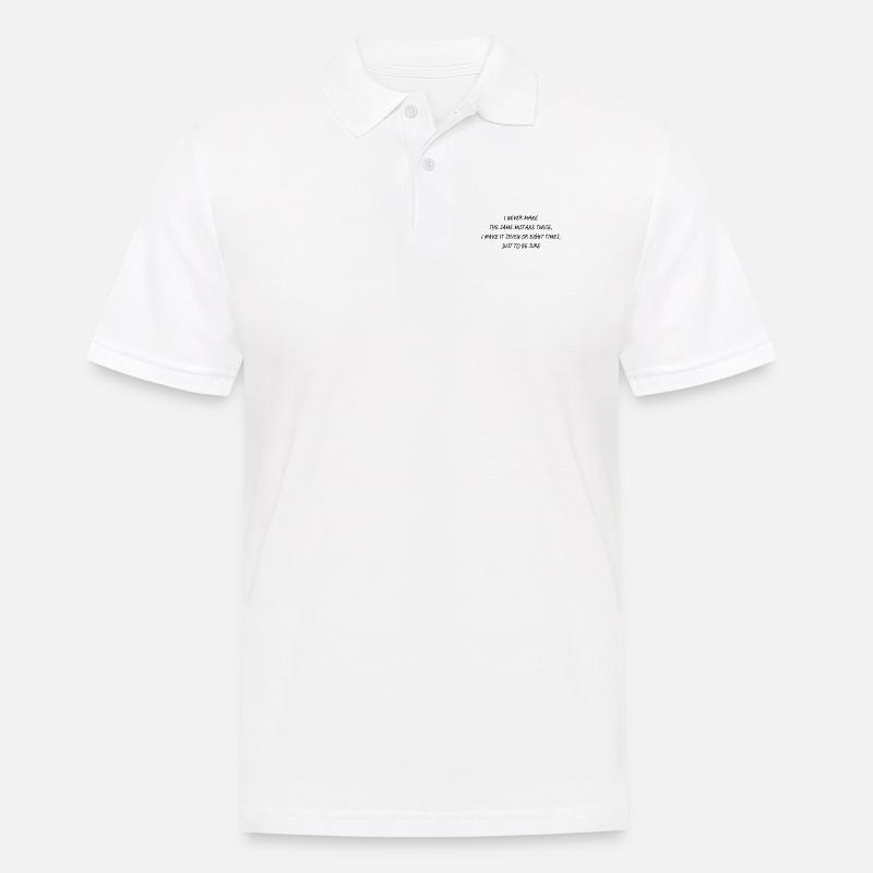 Sichere Fehler - Männer Poloshirt - Weiß