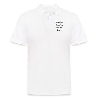 Fork Life - Men's Polo Shirt - white - Front - Kai (181cm)